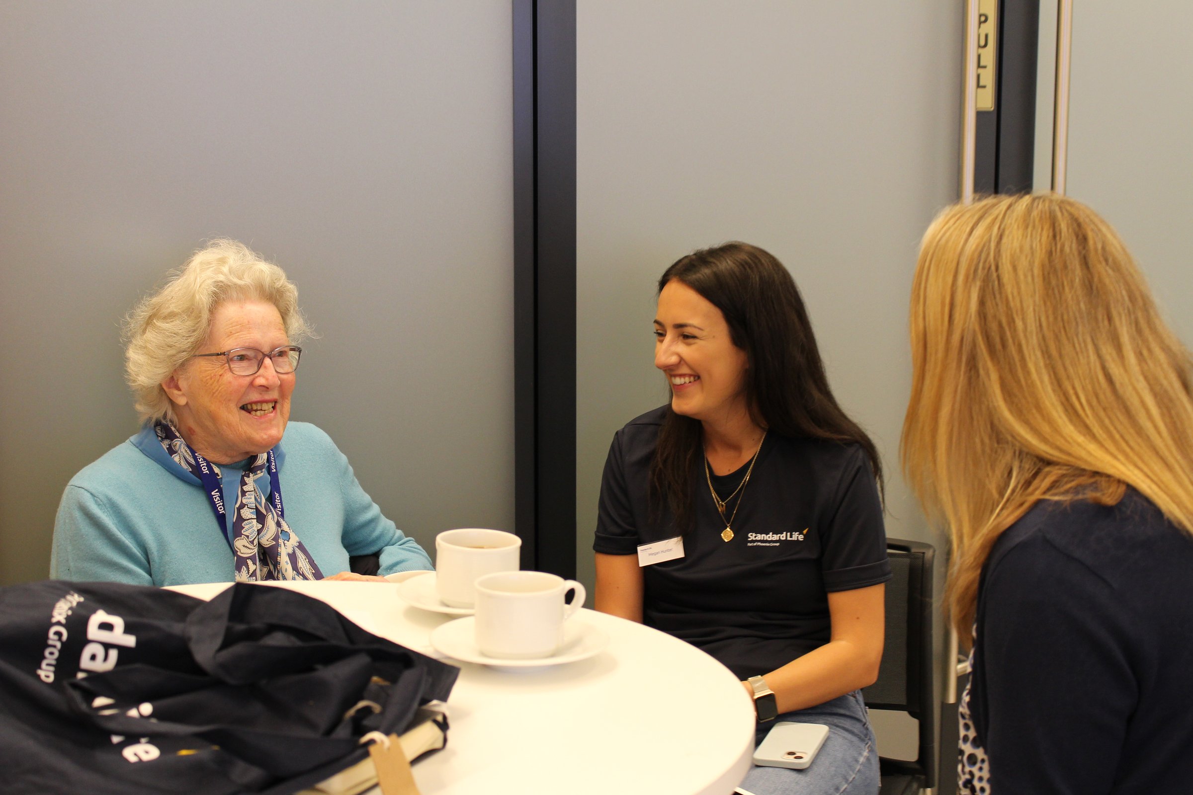 Megan Hunter in conversation with colleagues